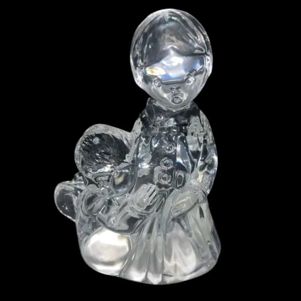 R.O.C Vtg Crystal Mother & Child Figurine Sculpture